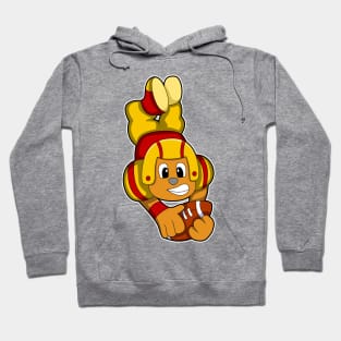 Bear at Sports with Football & Helmet Hoodie